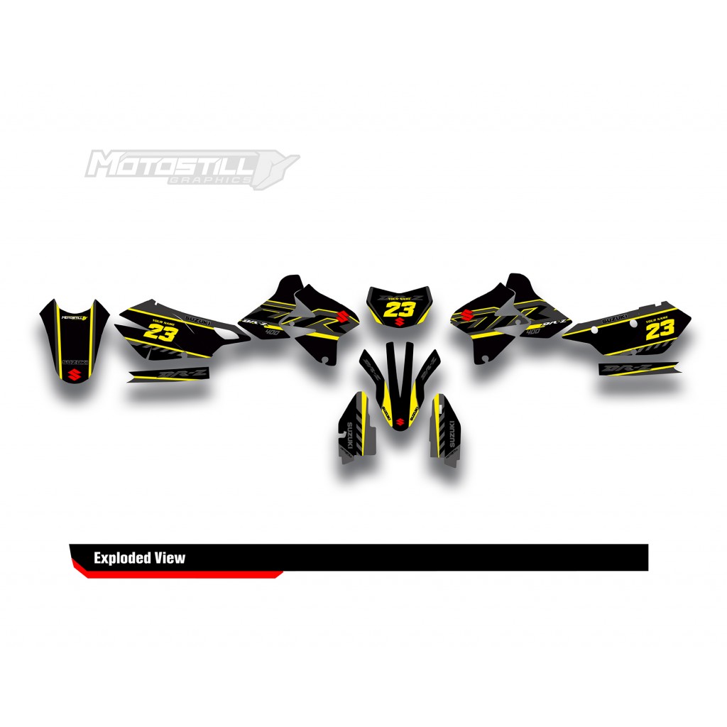 SUZUKI DRZ GRAPHIC STICKER SET DECAL KIT