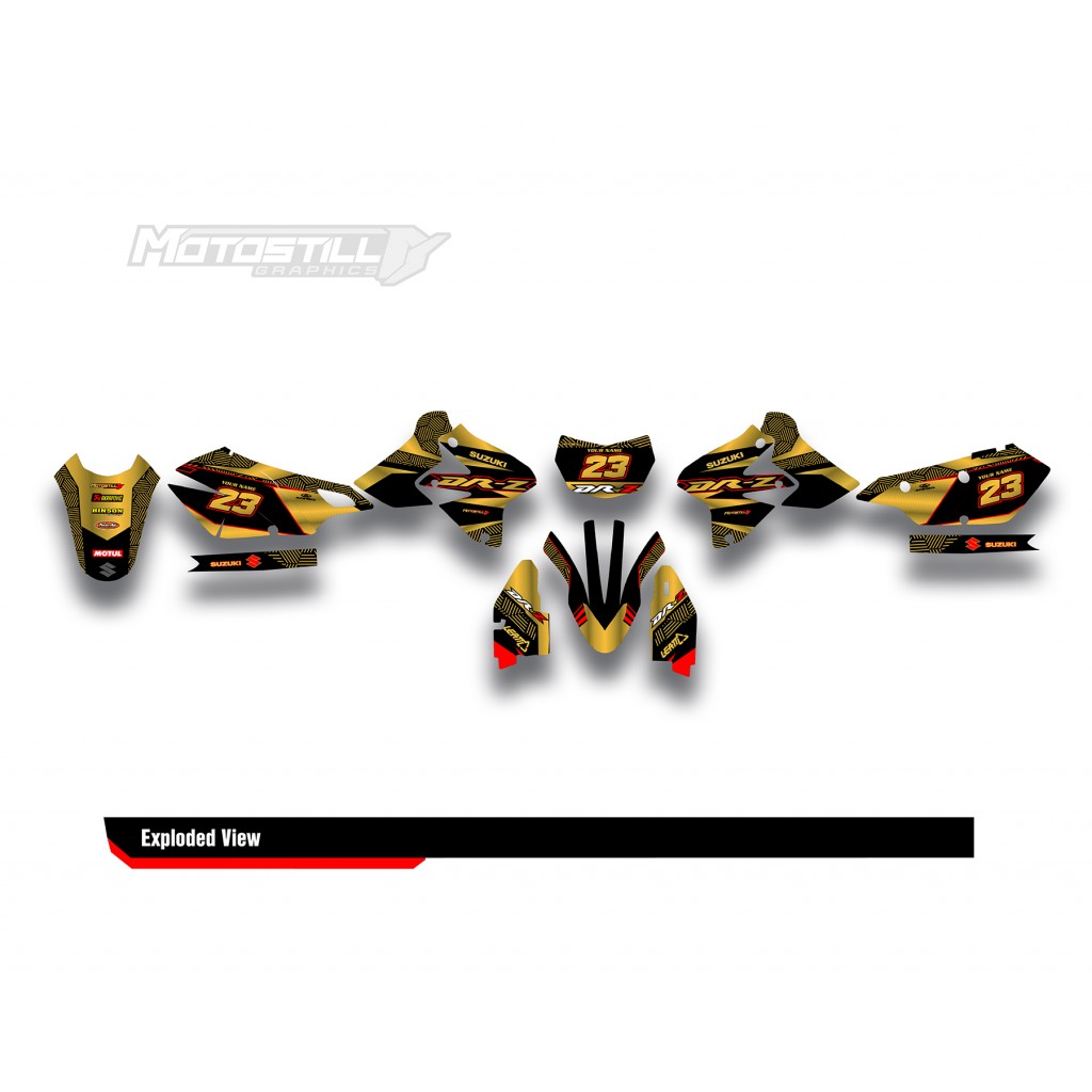 SUZUKI DRZ GRAPHIC STICKER SET DECAL KIT