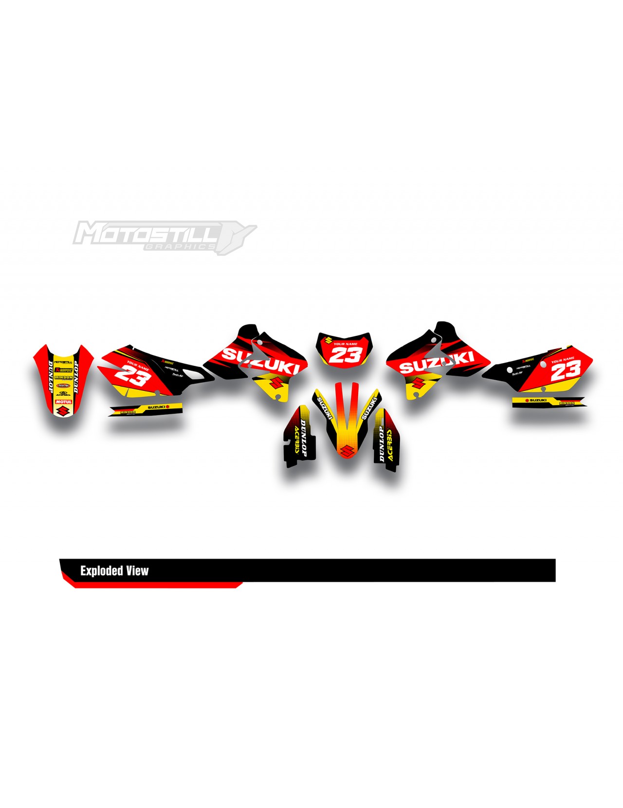 SUZUKI DRZ GRAPHIC KIT SUZUKI DRZ STICKER SET SUZUKI DRZ DECAL KIT