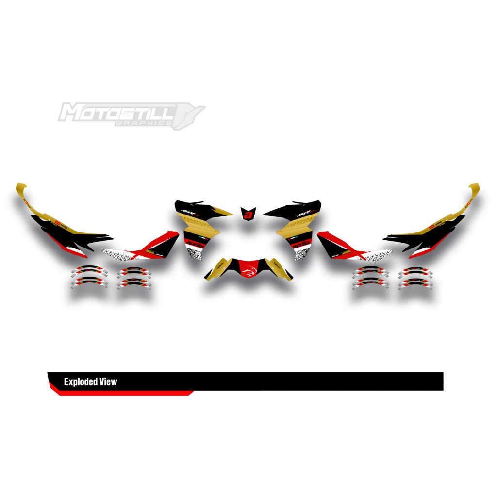 APRILIA SR GT 125-200 GRAPHIC SET - DECAL KIT