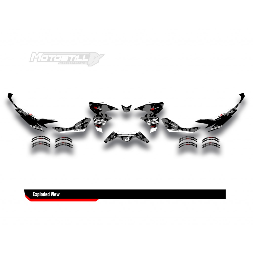 APRILIA SR GT 125-200 GRAPHIC SET - DECAL KIT