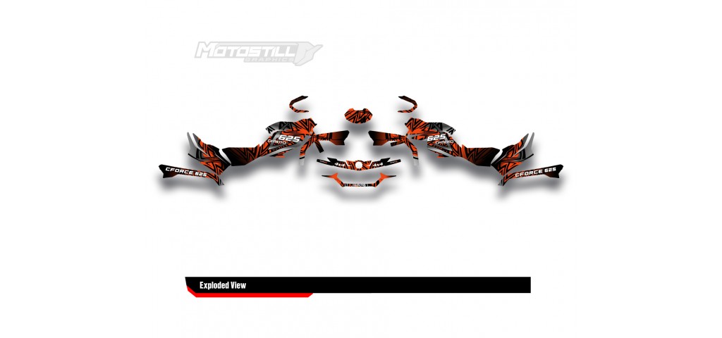 CF MOTO - CFORCE 625 GRAPHIC SET - DECAL KIT