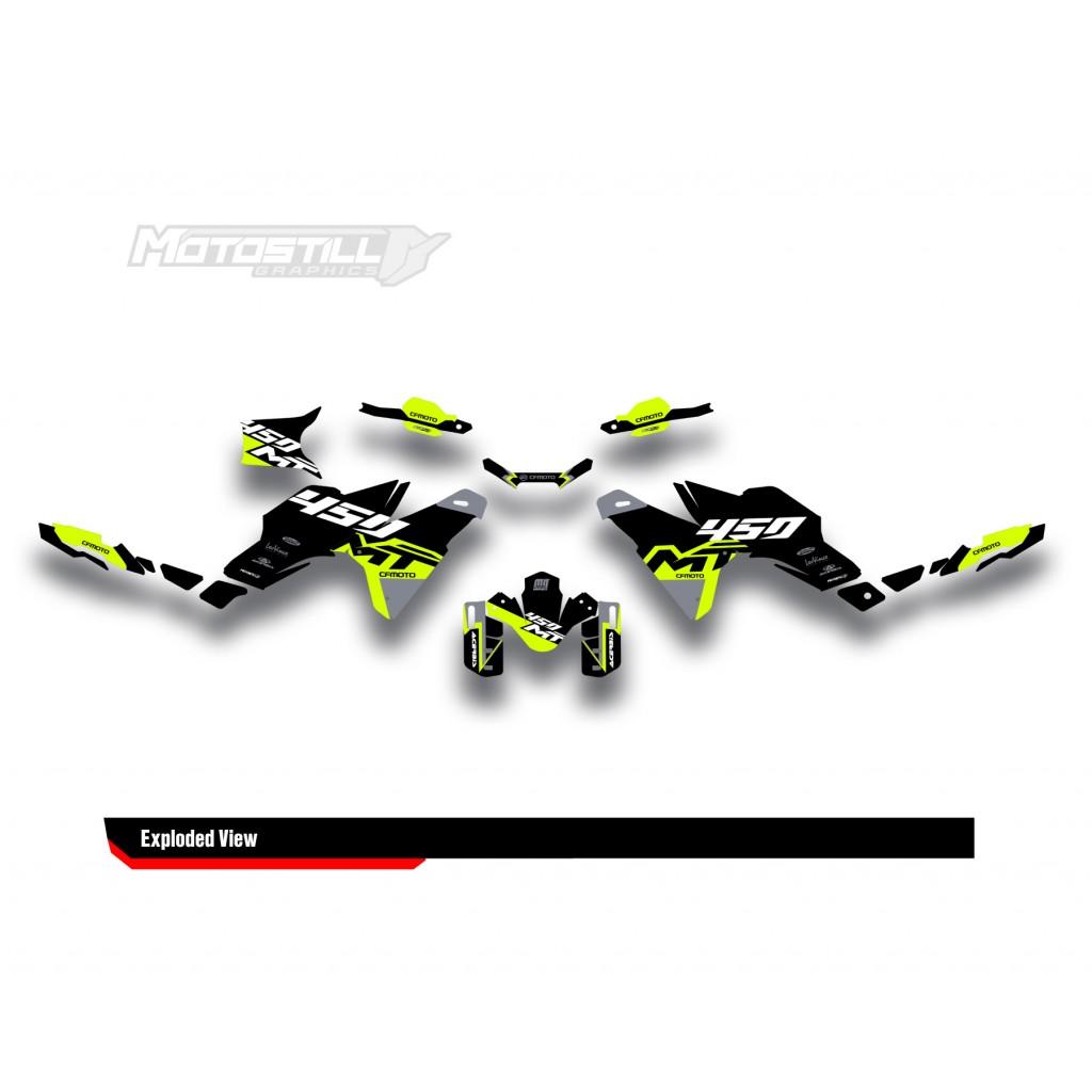 CF MOTO MT 450 2024-2025 GRAPHIC SET - DECAL KIT