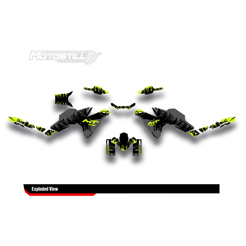 CF MOTO MT 450 2024-2025 GRAPHIC SET - DECAL KIT