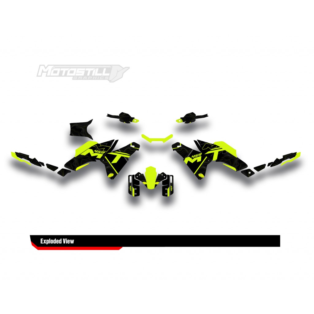 CF MOTO MT 450 2024-2025 GRAPHIC SET - DECAL KIT