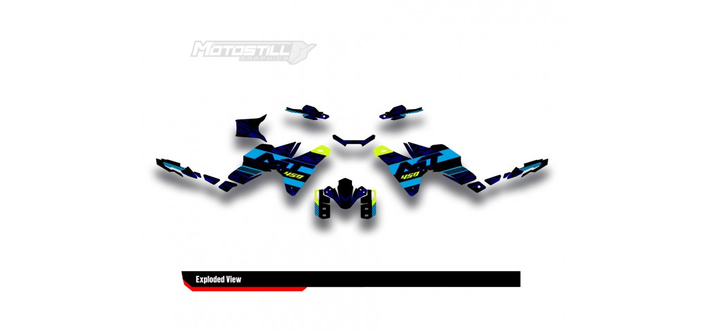 CF MOTO MT 450 2024-2025 GRAPHIC SET - DECAL KIT