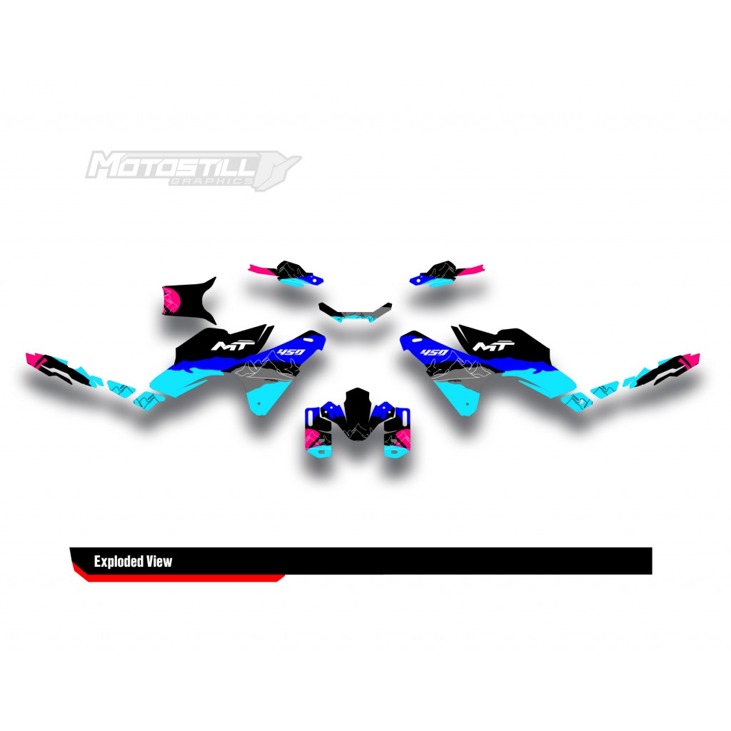 CF MOTO MT 450 2024-2025 GRAPHIC SET - DECAL KIT