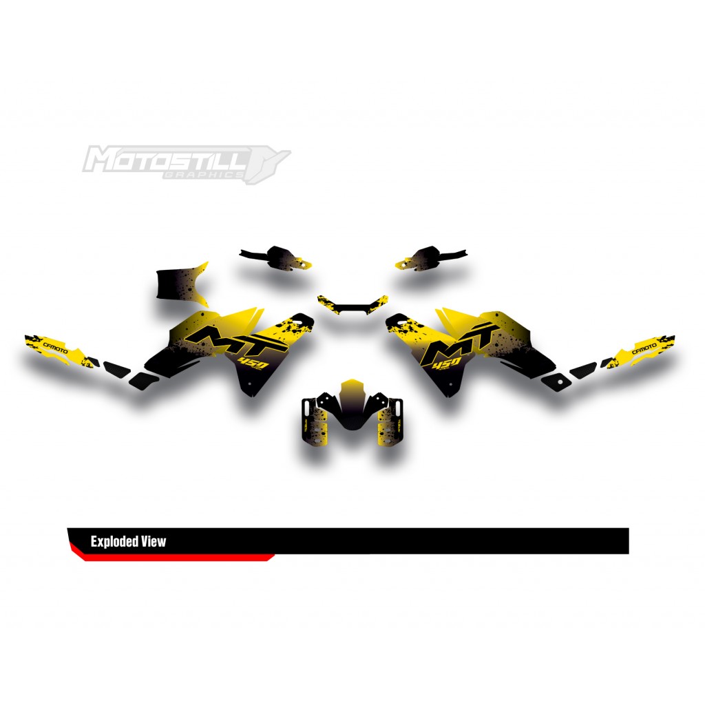 CF MOTO MT 450 2024-2025 GRAPHIC SET - DECAL KIT