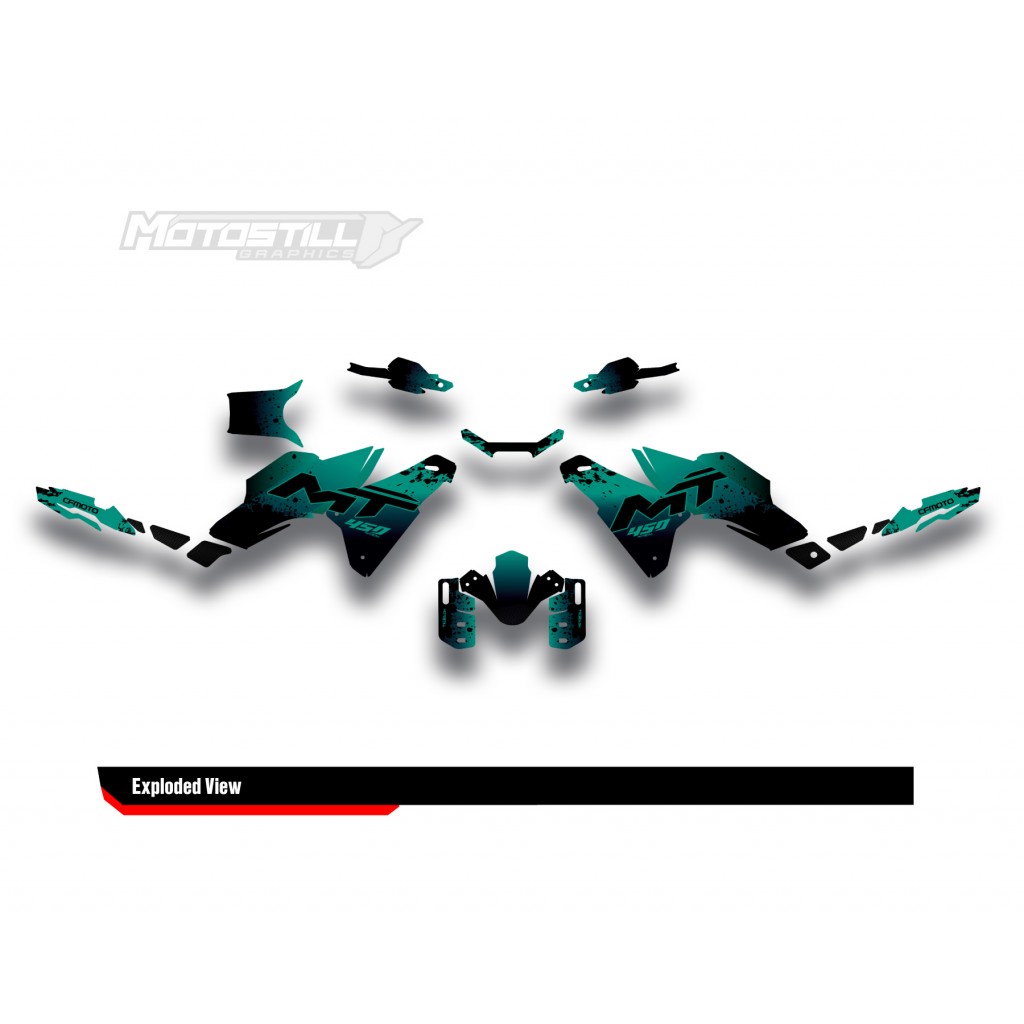 CF MOTO MT 450 2024-2025 GRAPHIC SET - DECAL KIT