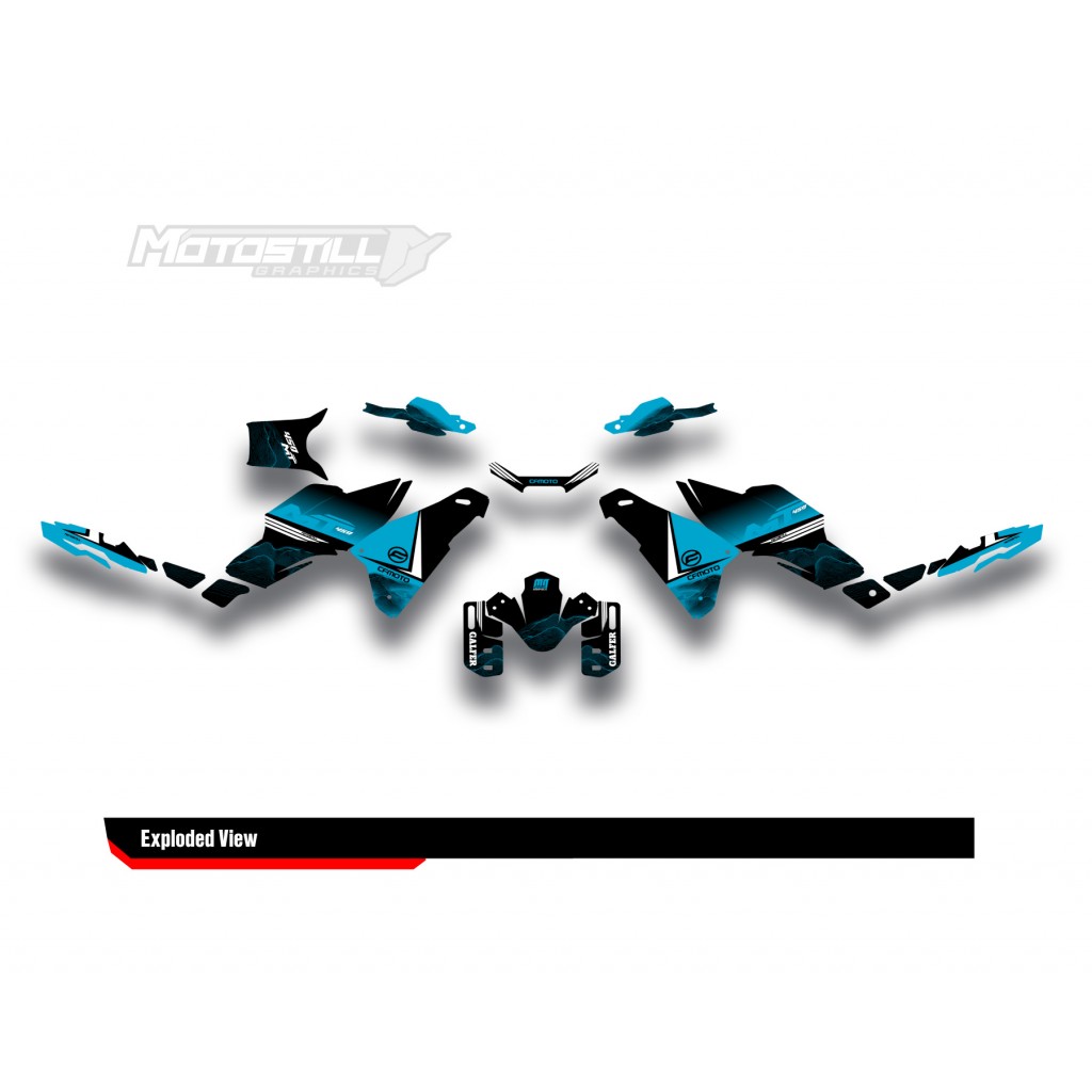 CF MOTO MT 450 2024-2025 GRAPHIC SET - DECAL KIT