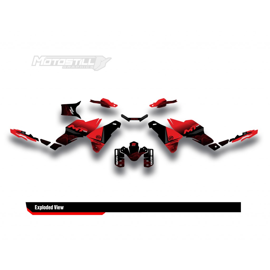 CF MOTO MT 450 2024-2025 GRAPHIC SET - DECAL KIT