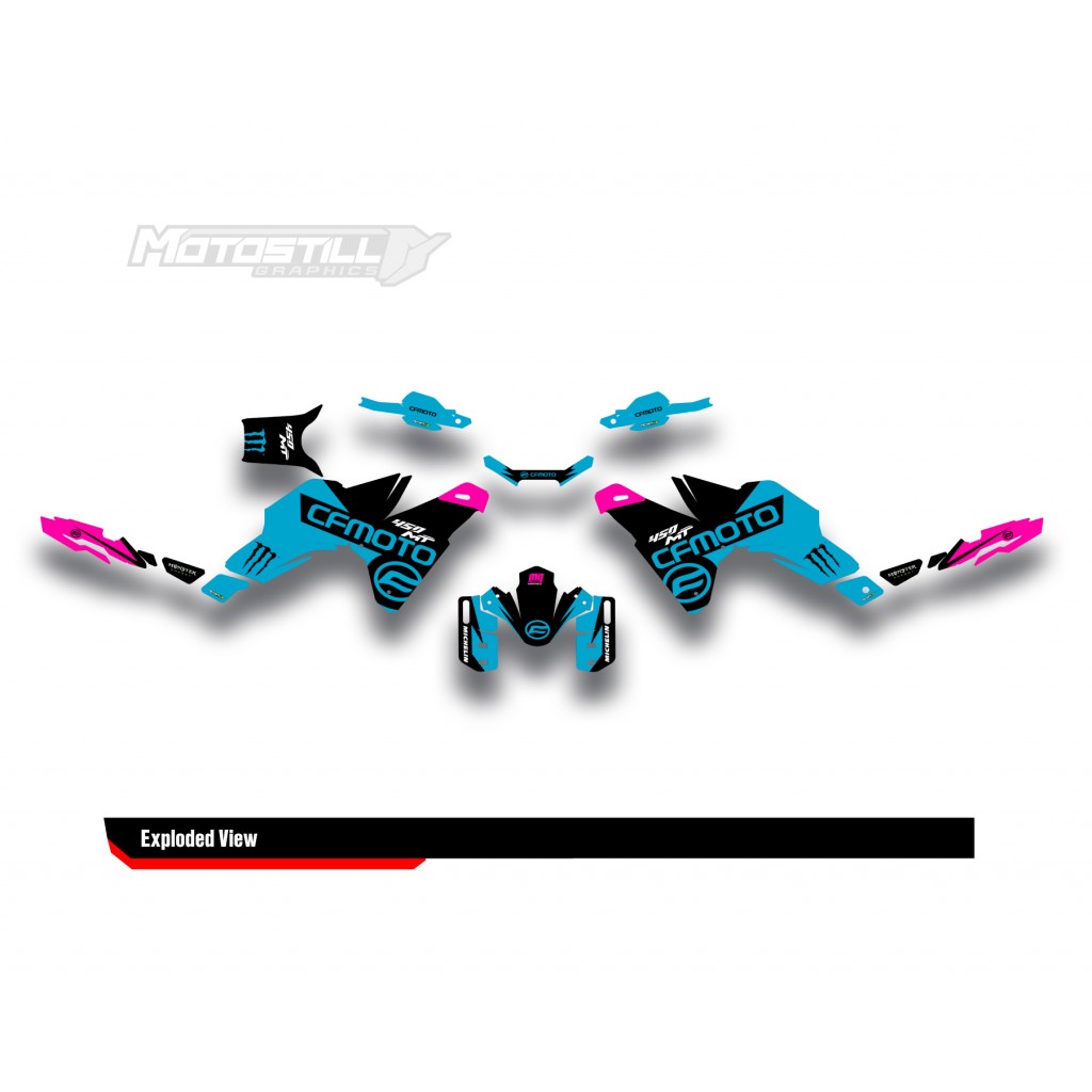CF MOTO MT 450 2024-2025 GRAPHIC SET - DECAL KIT