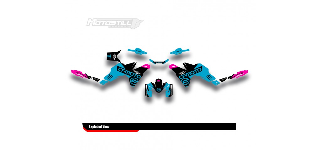 CF MOTO MT 450 2024-2025 GRAPHIC SET - DECAL KIT