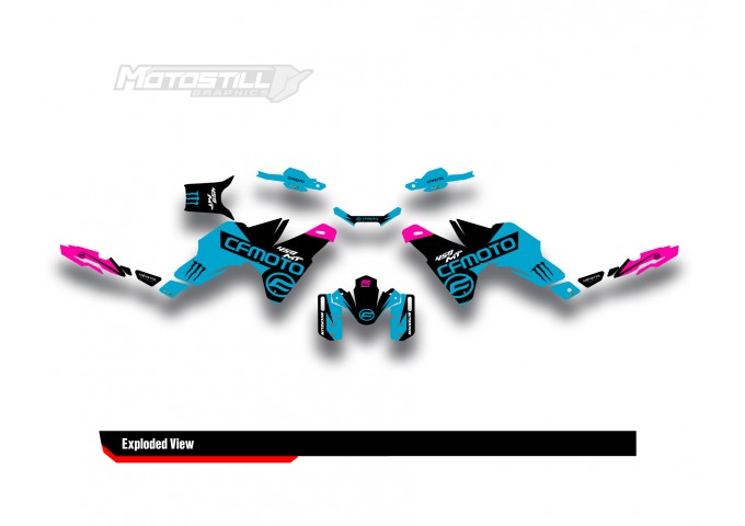 CF MOTO MT 450 2024-2025 GRAPHIC STICKER KIT