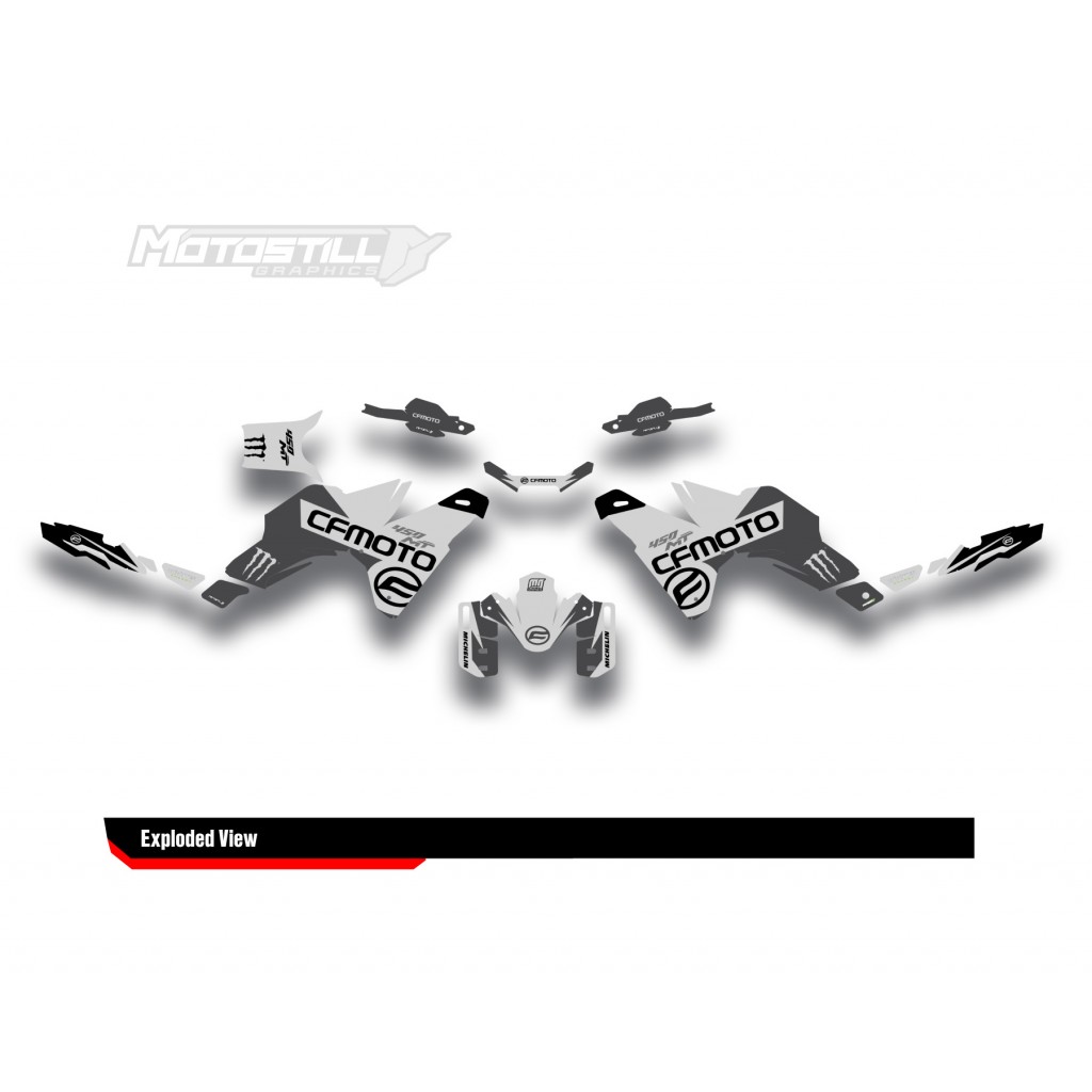 CF MOTO MT 450 2024-2025 GRAPHIC SET - DECAL KIT