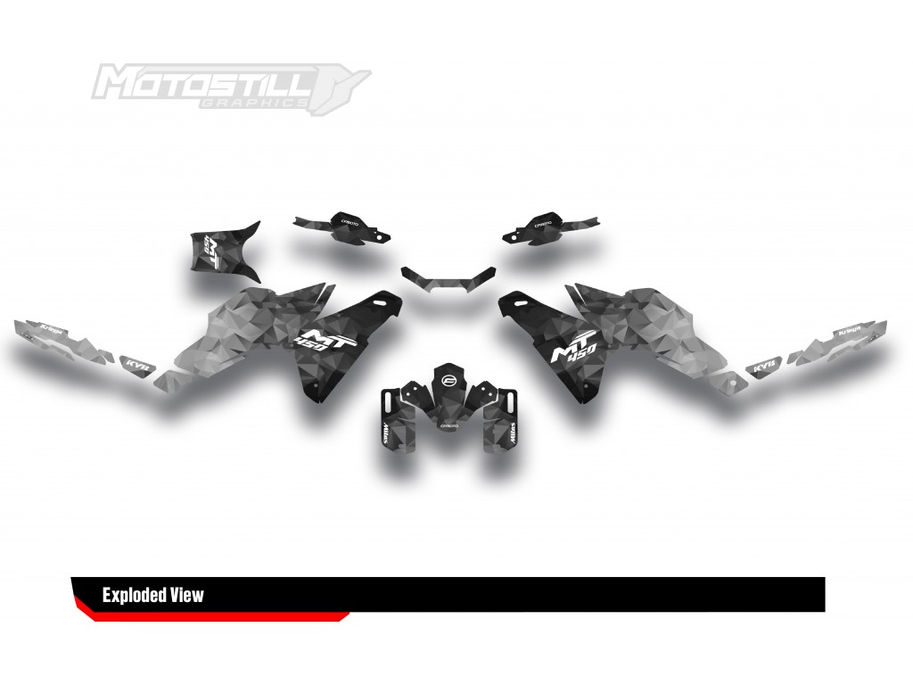 CF MOTO MT 450 2024-2025 GRAPHIC SET - DECAL KIT
