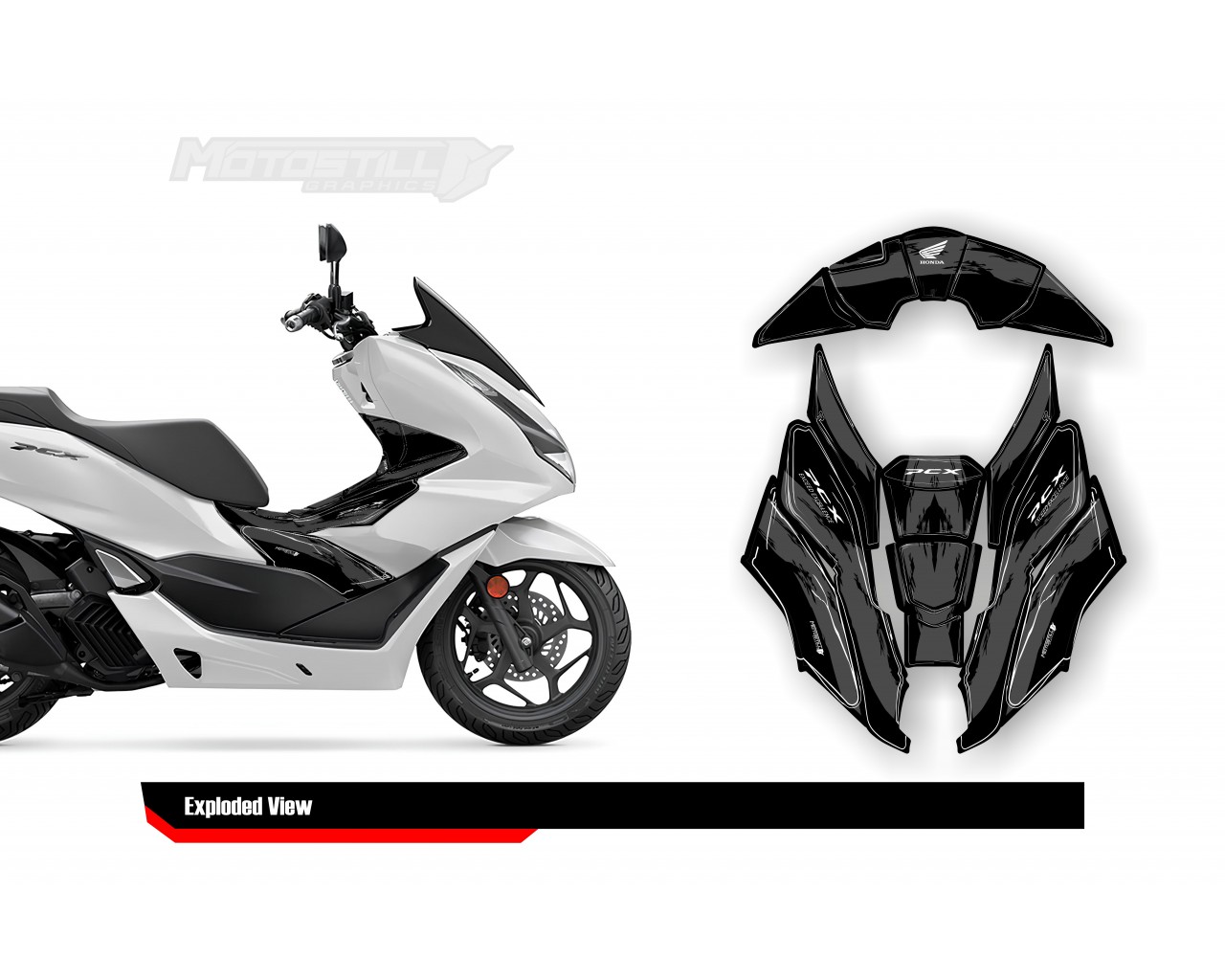 HONDA PCX 2021-2024 PROTECTION GRPHIC KIT