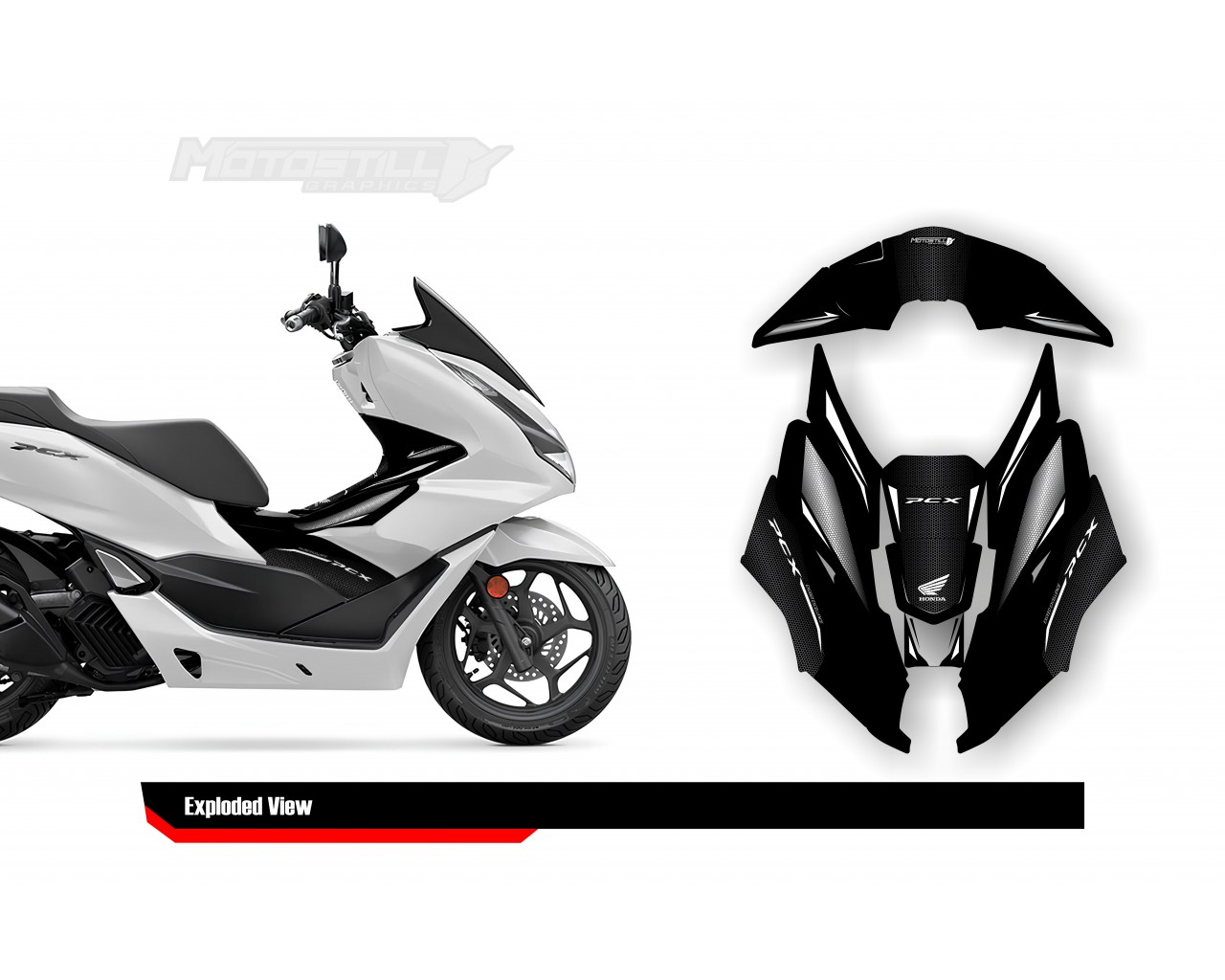 HONDA PCX 2021-2024 PROTECTION GRPHIC KIT