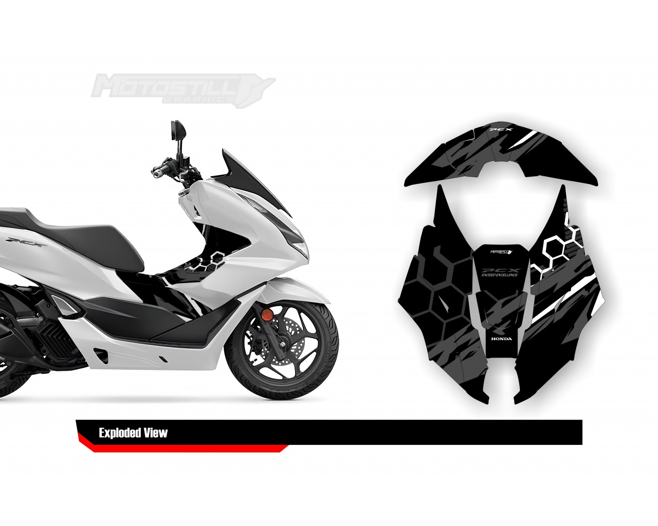 HONDA PCX 2021-2024 PROTECTION GRPHIC KIT