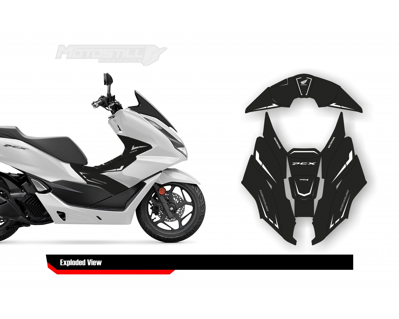 HONDA PCX 2021-2024 PROTECTION GRPHIC KIT