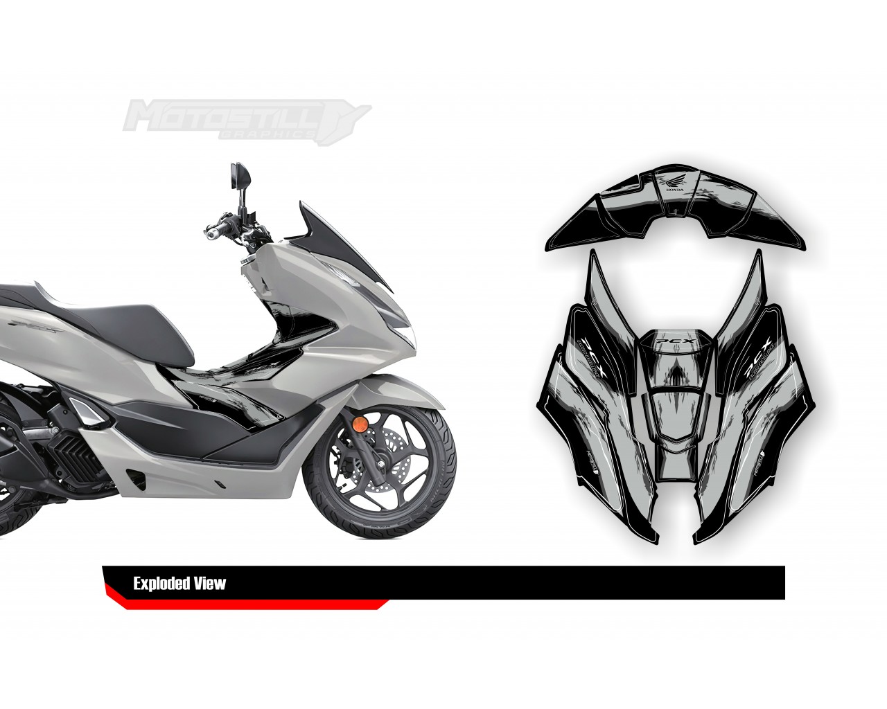 HONDA PCX 2021-2024 PROTECTION GRPHIC KIT