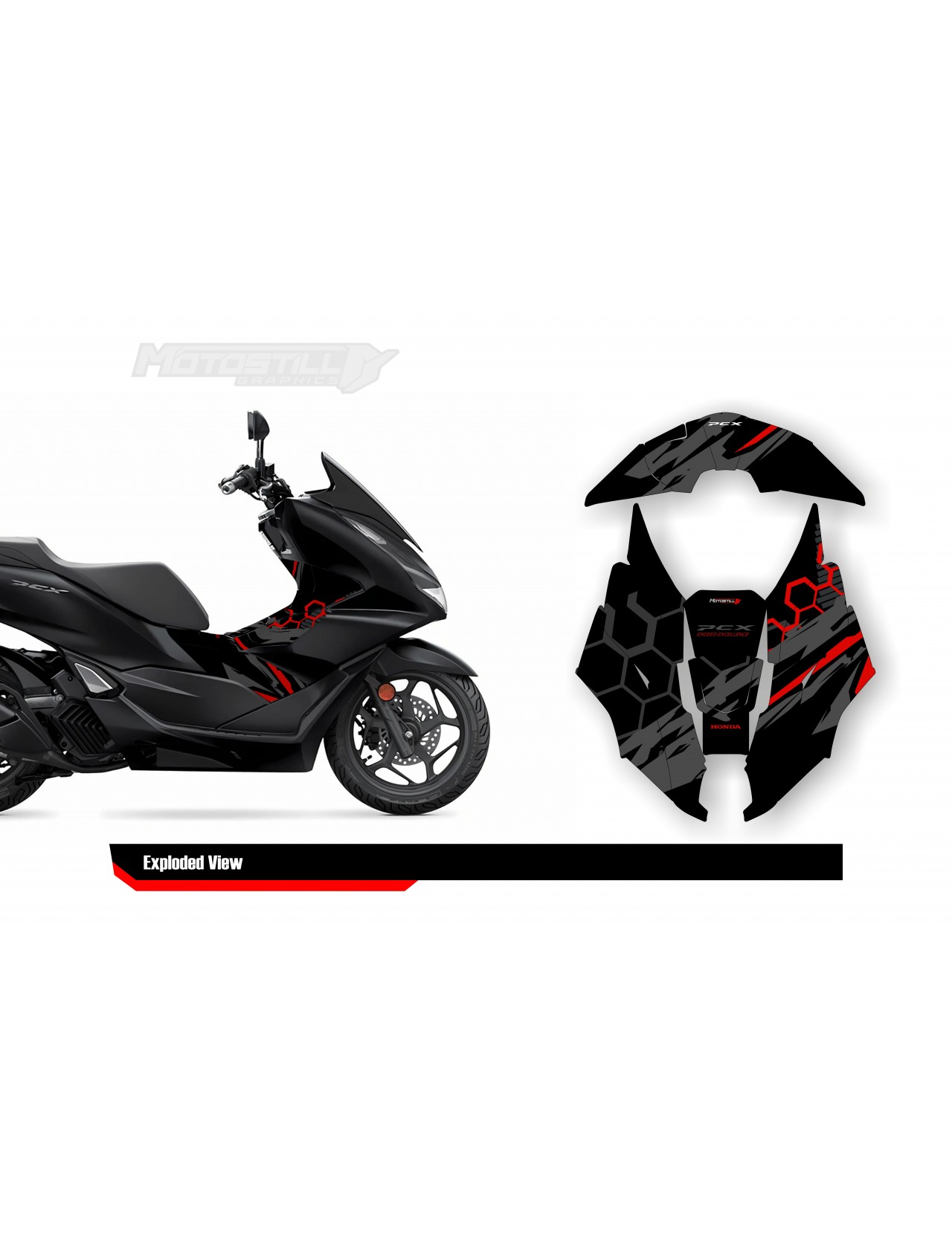 honda pcx sticker kit | honda pcx graphic kit | honda pcx decal kit ...