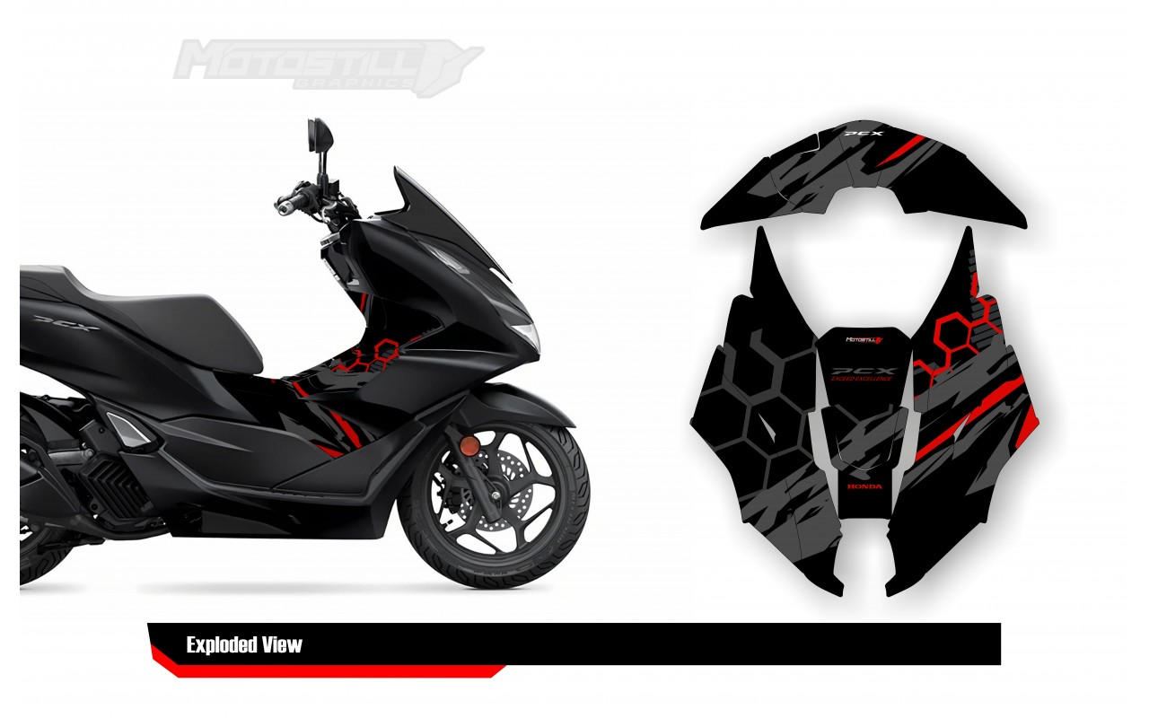 HONDA PCX 2021-2024 PROTECTION GRPHIC KIT