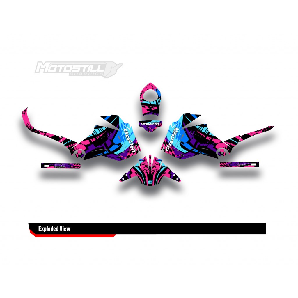 HONDA GROM MSX125 2013-2015 GRAPHIC SET / DECAL KIT