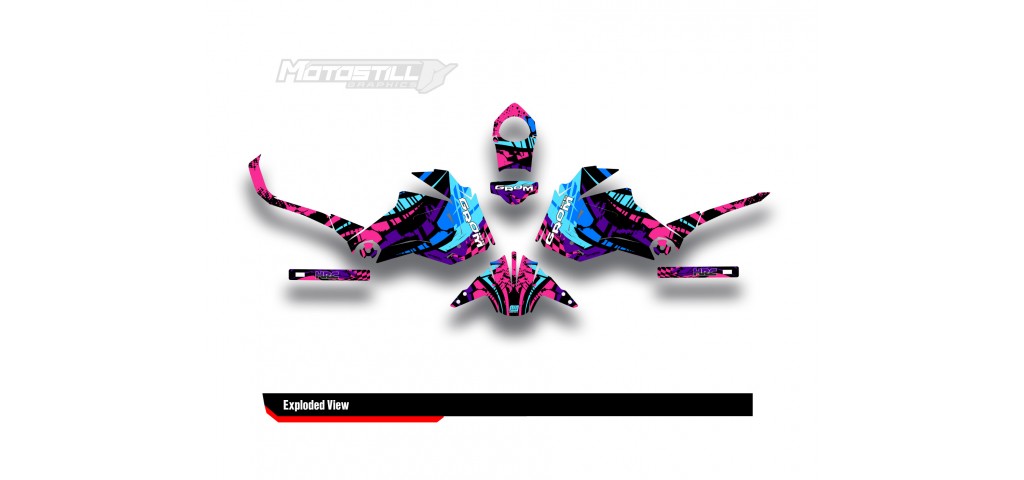 HONDA GROM MSX125 2013-2015 GRAPHIC SET / DECAL KIT