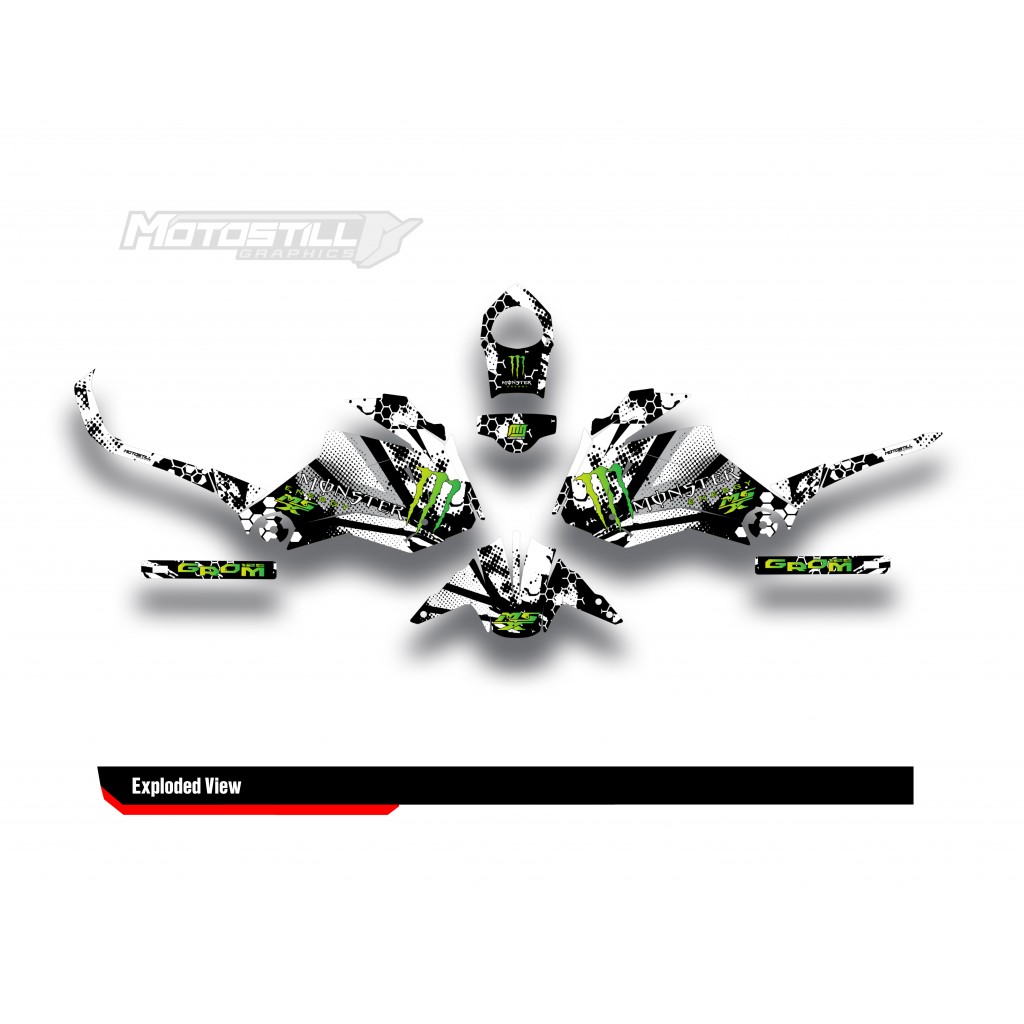 HONDA GROM MSX125 2013-2015 GRAPHIC SET / DECAL KIT