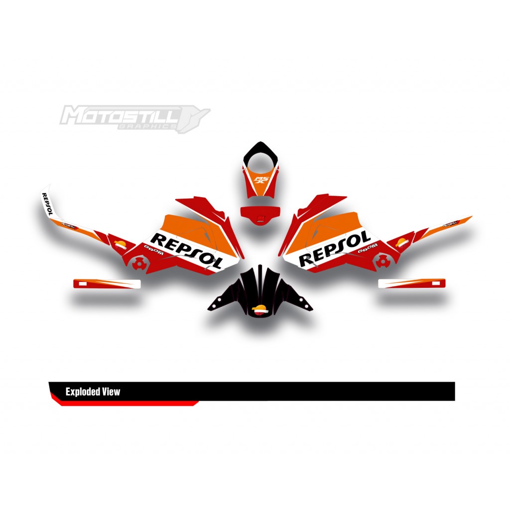 HONDA GROM MSX125 2013-2015 GRAPHIC SET / DECAL KIT