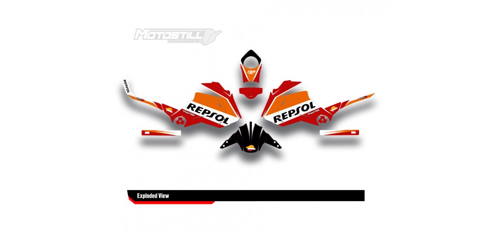 HONDA GROM MSX125 2013-2015 GRAPHIC SET / DECAL KIT