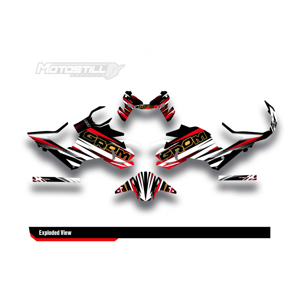 HONDA GROM MSX125 2017-2020 GRAPHIC SET / DECAL KIT
