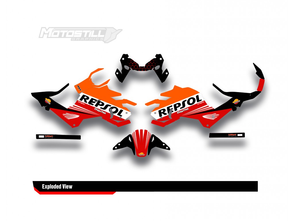 HONDA GROM MSX125 2017-2020 GRAPHIC STICKER SET DECAL KIT
