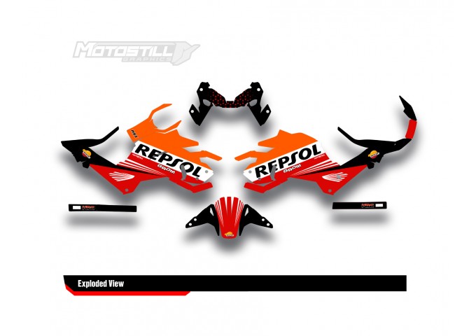 HONDA GROM MSX125 2017-2020 GRAPHIC STICKER SET DECAL KIT