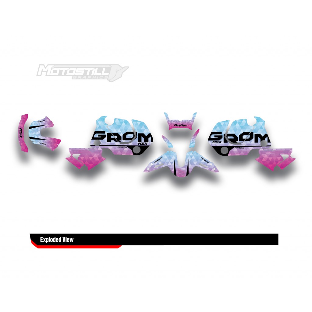 HONDA GROM MSX125 2021-2023 GRAPHIC SET / DECAL KIT
