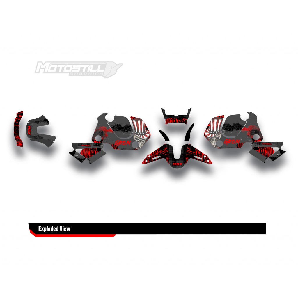 HONDA GROM MSX125 2021-2023 GRAPHIC SET / DECAL KIT
