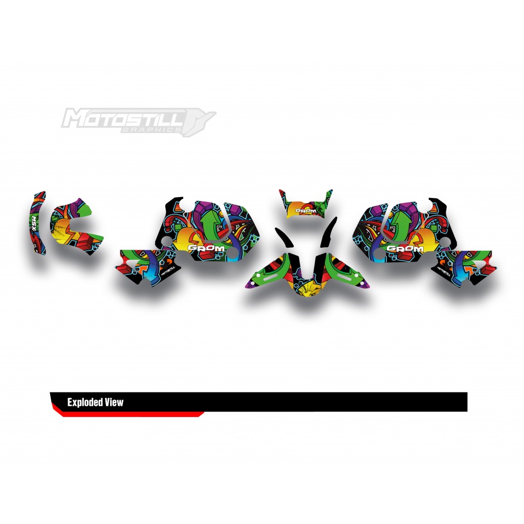 HONDA GROM MSX125 2021-2023 GRAPHIC SET / DECAL KIT