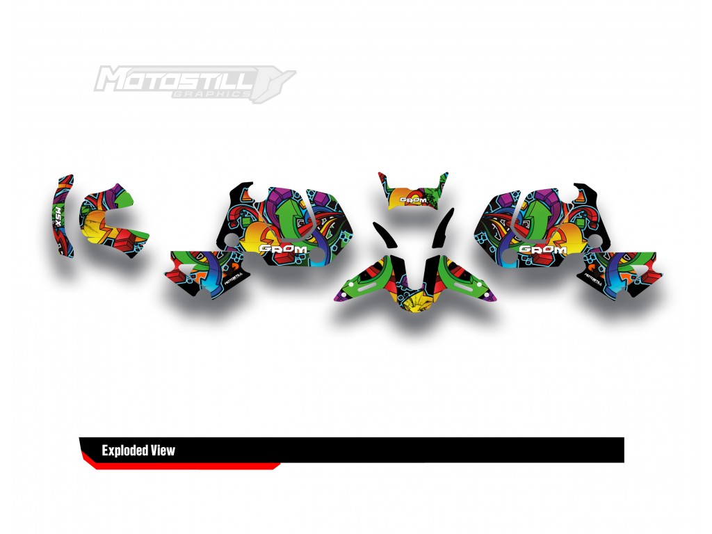HONDA GROM MSX125 2021-2023 GRAPHIC SET / DECAL KIT