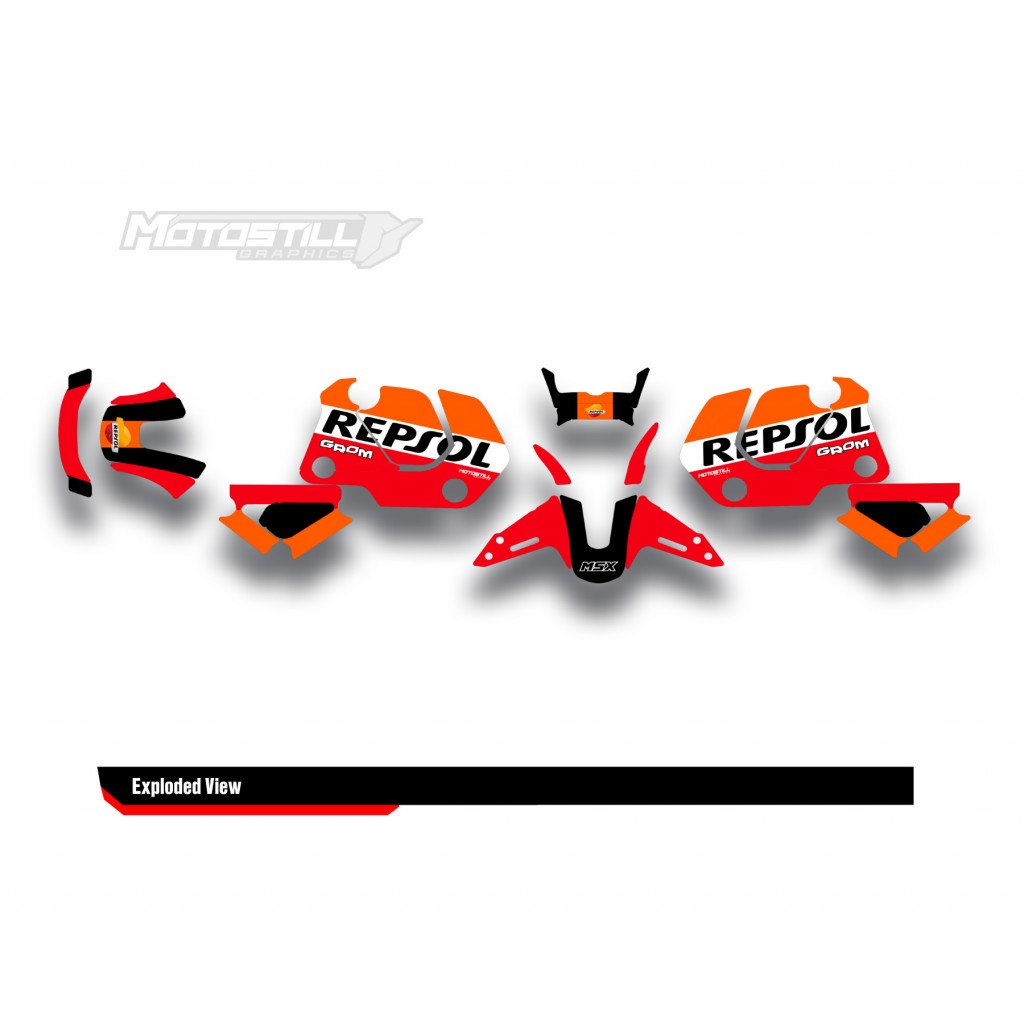 HONDA GROM MSX125 2021-2023 GRAPHIC SET / DECAL KIT