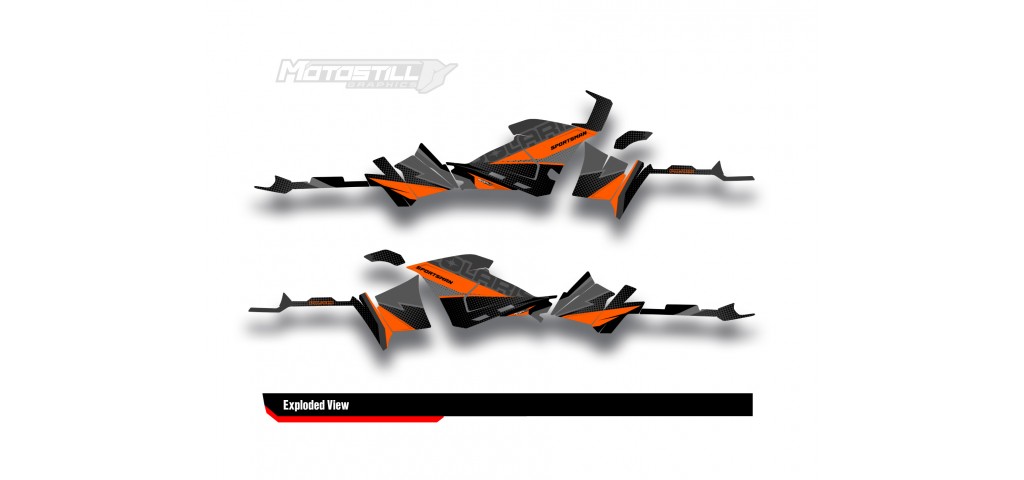 POLARIS SPORTSMAN 570 GRAPHIC STICKER SET - DECAL KIT