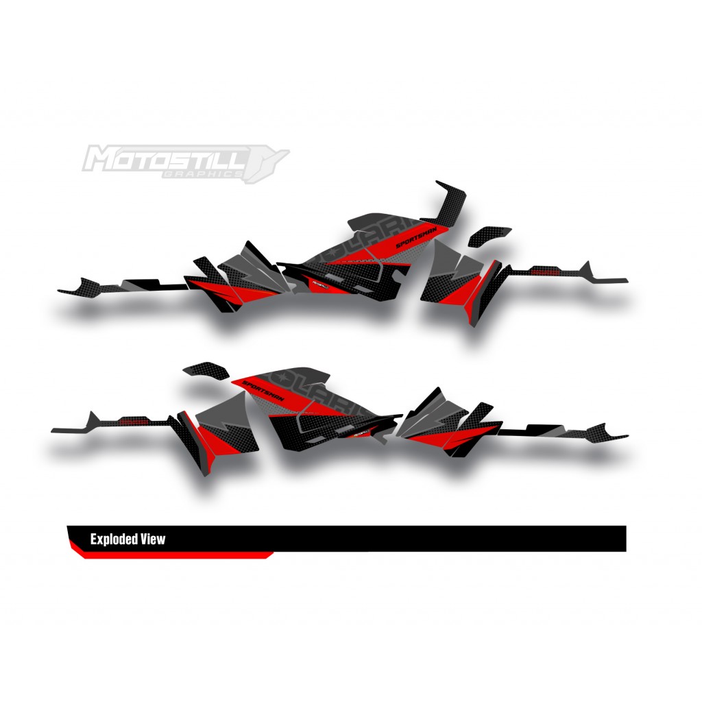 POLARIS SPORTSMAN 570 GRAPHIC STICKER SET - DECAL KIT