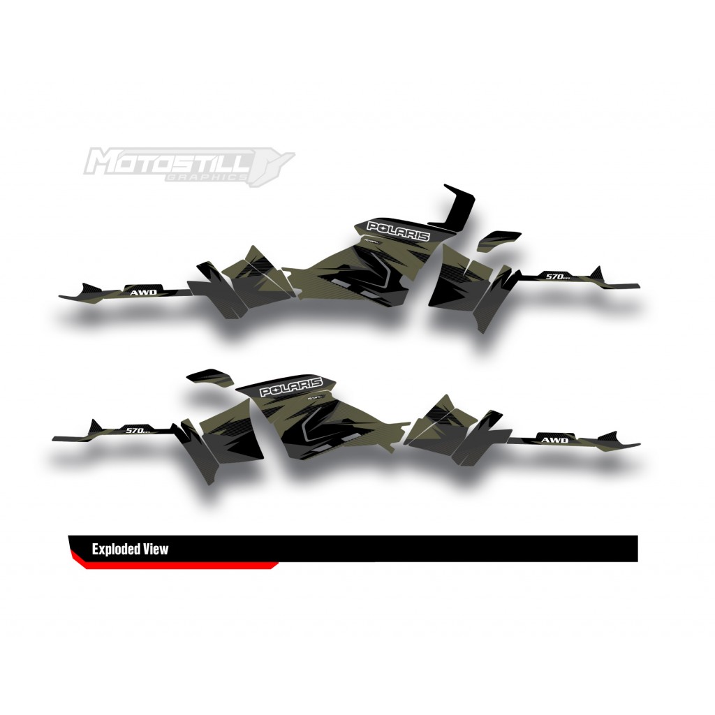 POLARIS SPORTSMAN 570 GRAPHIC STICKER SET - DECAL KIT