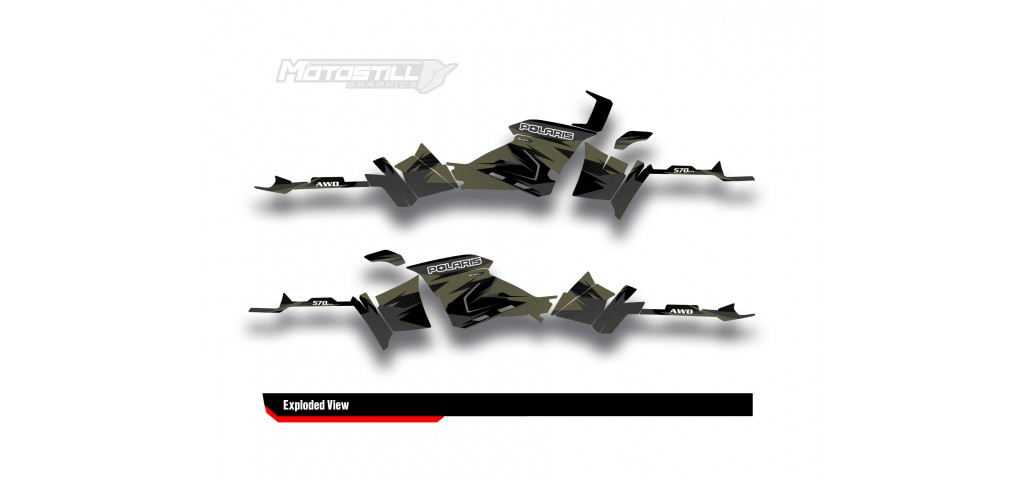 POLARIS SPORTSMAN 570 GRAPHIC STICKER SET - DECAL KIT
