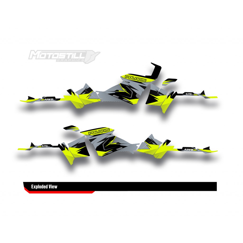 POLARIS SPORTSMAN 570 GRAPHIC STICKER SET - DECAL KIT