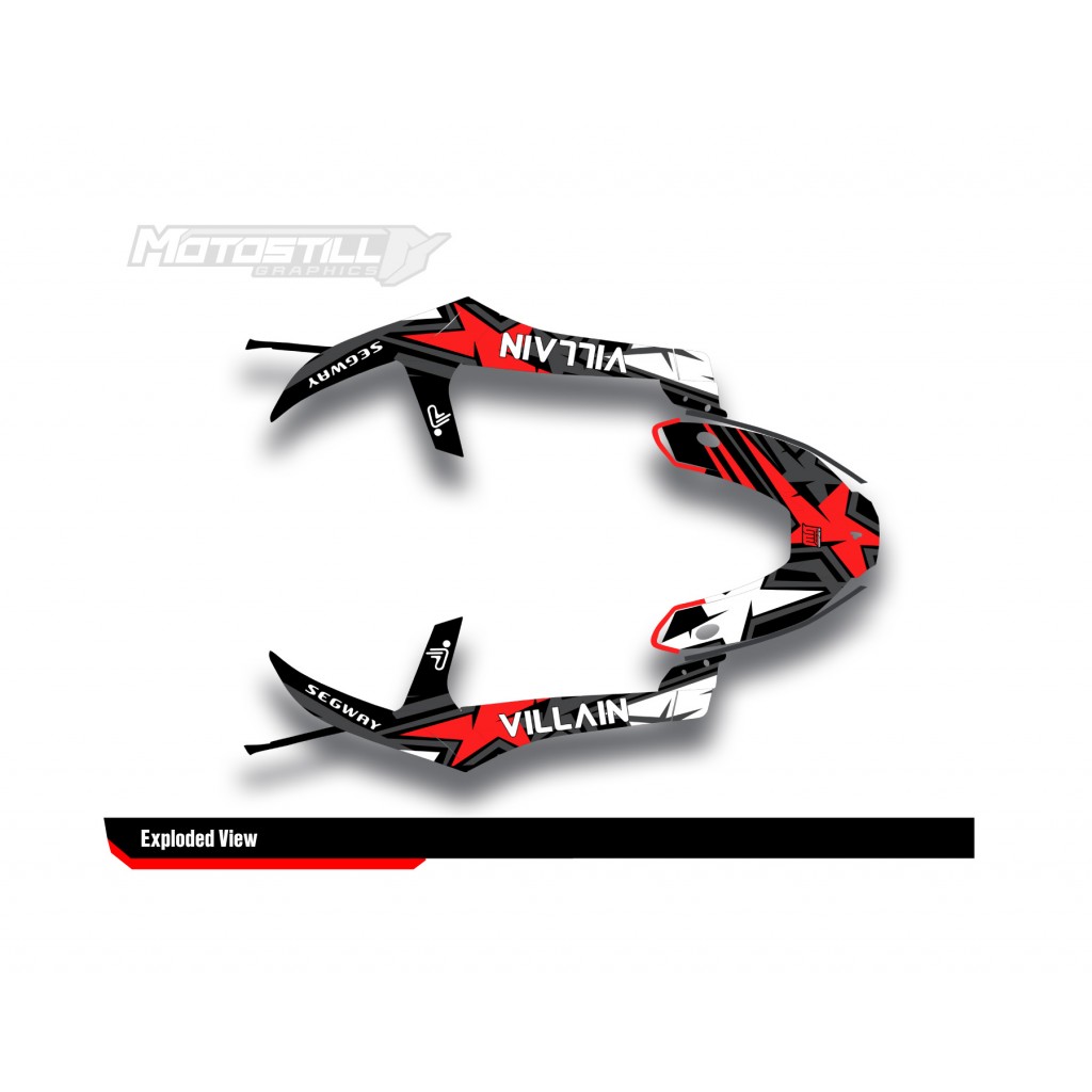 SEGWAY VILLAIN GRAPHIC STICKER SET - DECAL KIT