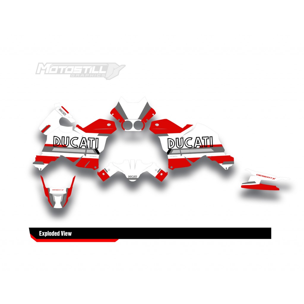 DUCATI DESERT X GRAPHIC SET - DECAL KIT