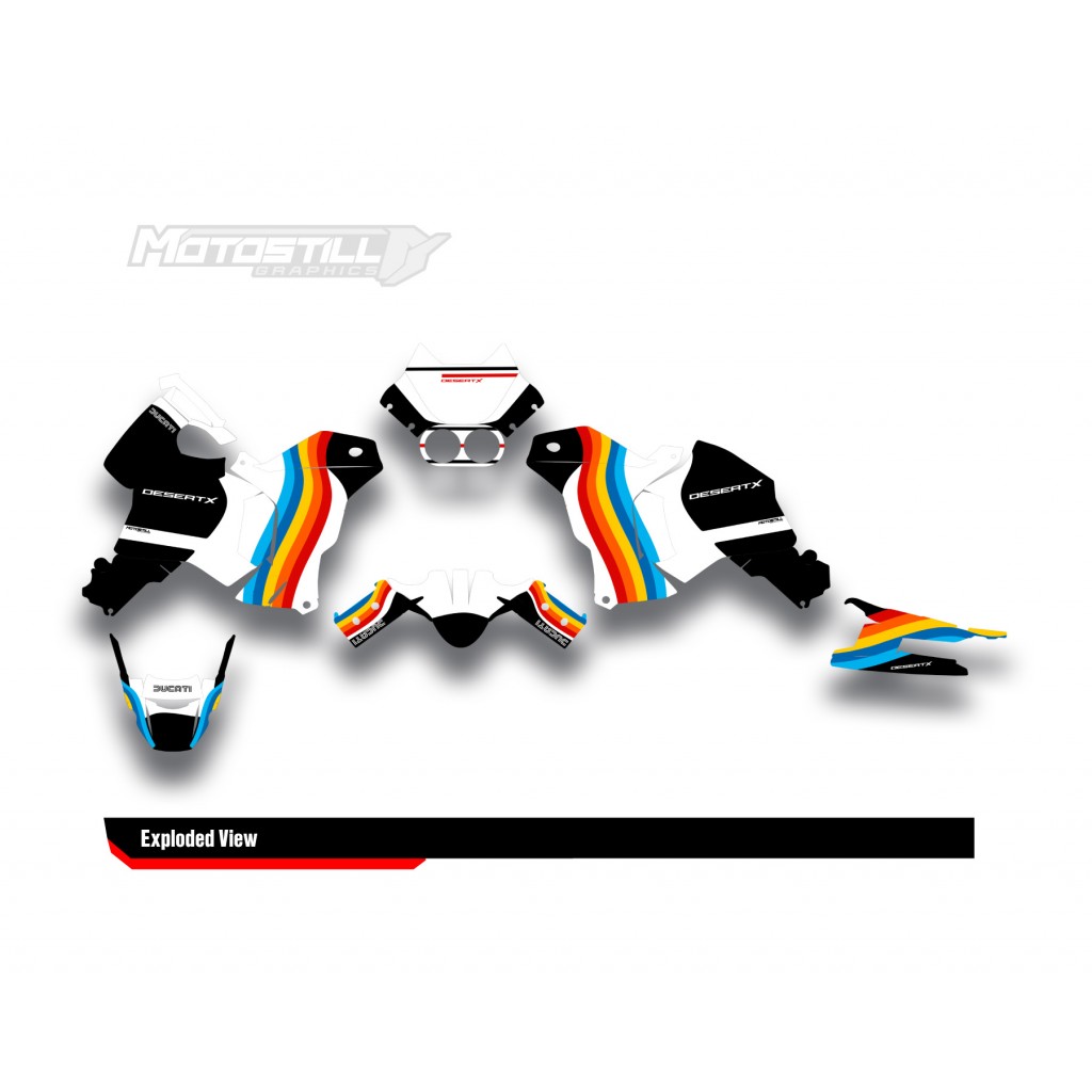 DUCATI DESERT X GRAPHIC SET - DECAL KIT