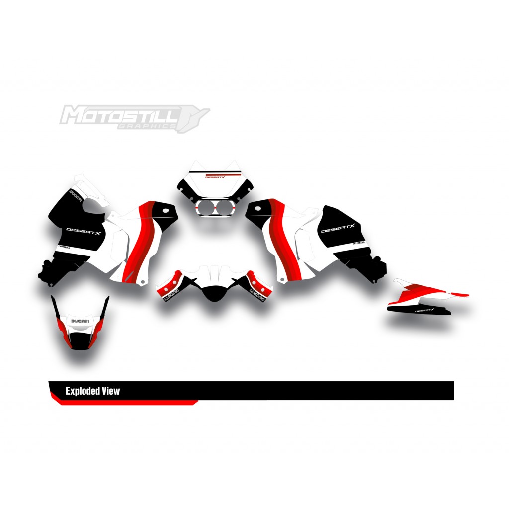 DUCATI DESERT X GRAPHIC SET - DECAL KIT