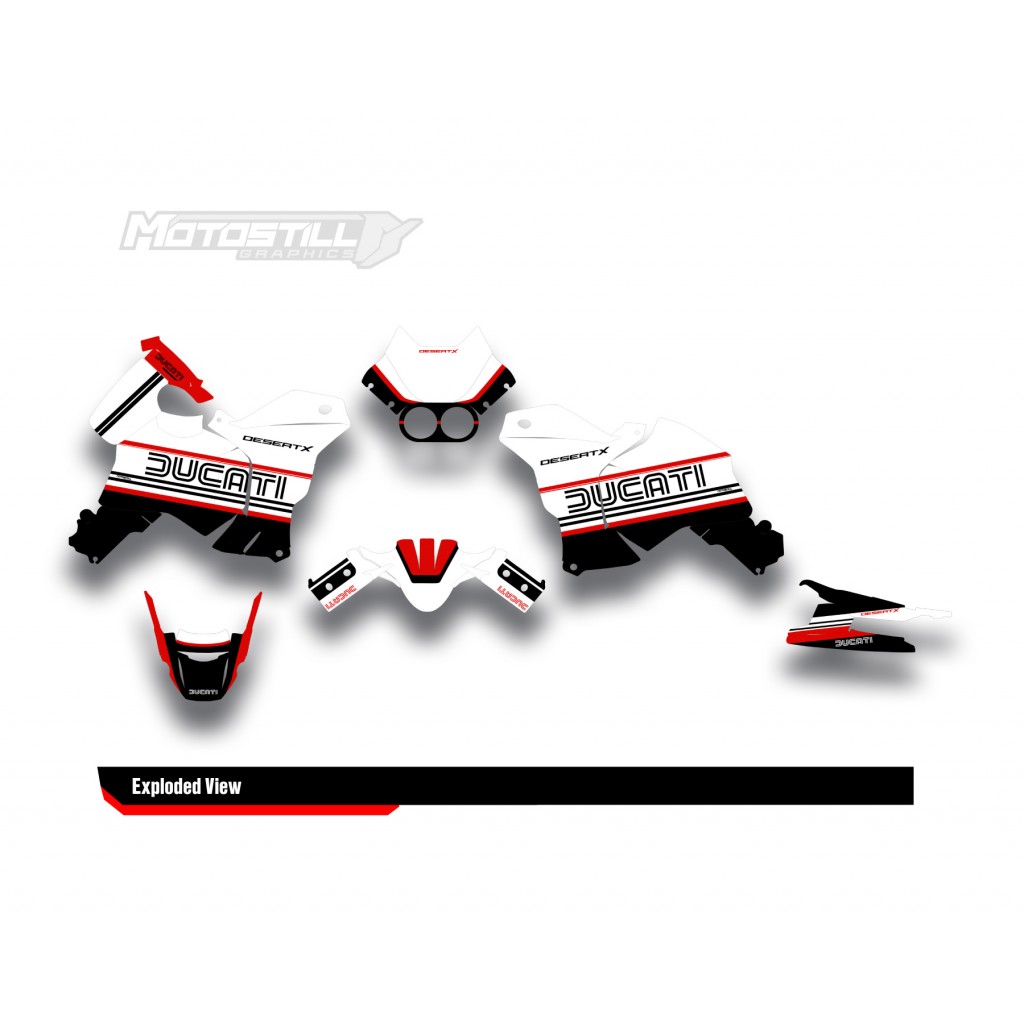 DUCATI DESERT X GRAPHIC SET - DECAL KIT